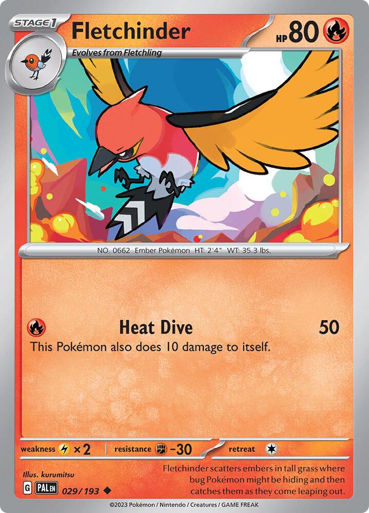 Pokemon Fletchinder 29/193 Paldea Evolved