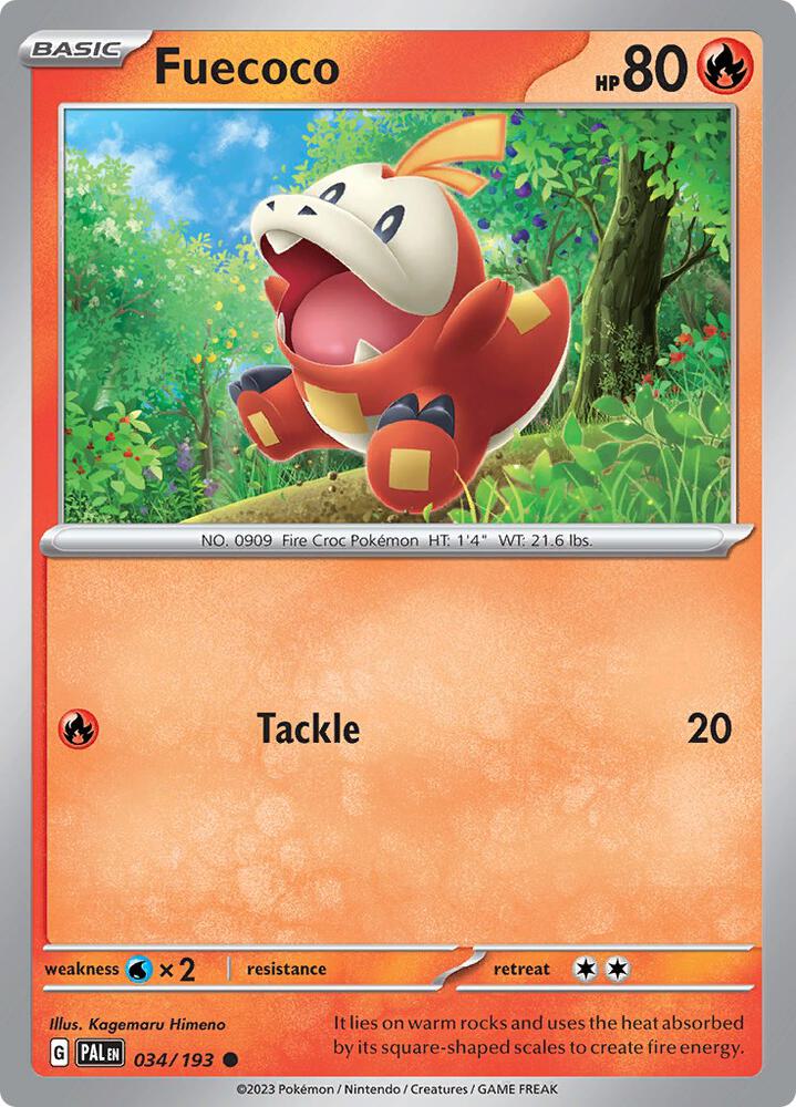 Pokemon Fuecoco 34/193 Paldea Evolved