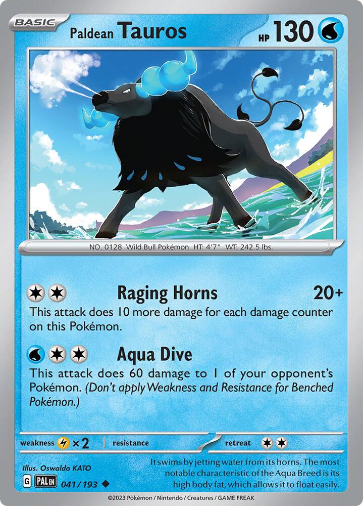 Pokemon Paldean Tauros 41/193 Paldea Evolved