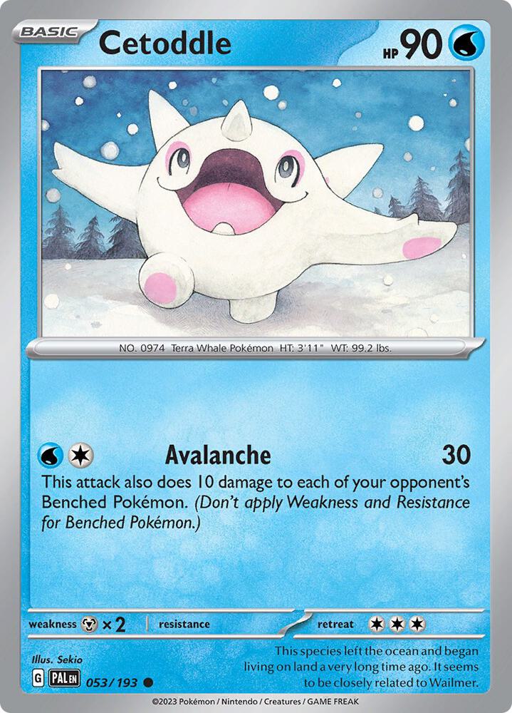 Pokemon Cetoddle 53/193 Paldea Evolved