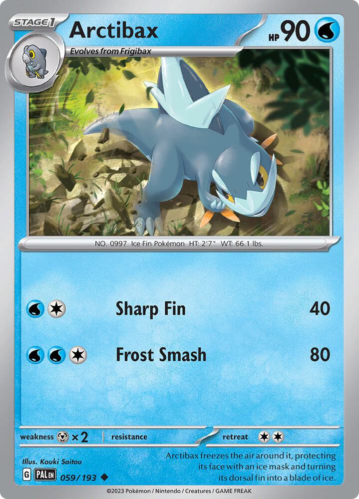 Pokemon Arctibax 59/193 Paldea Evolved