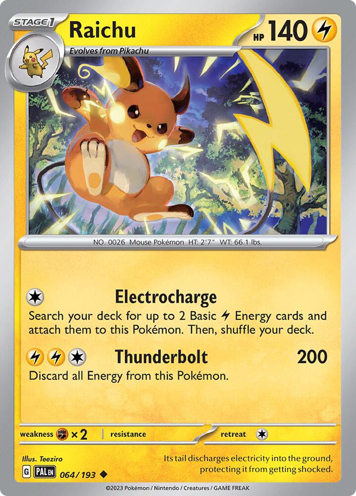 Pokemon Raichu 64/193 Paldea Evolved