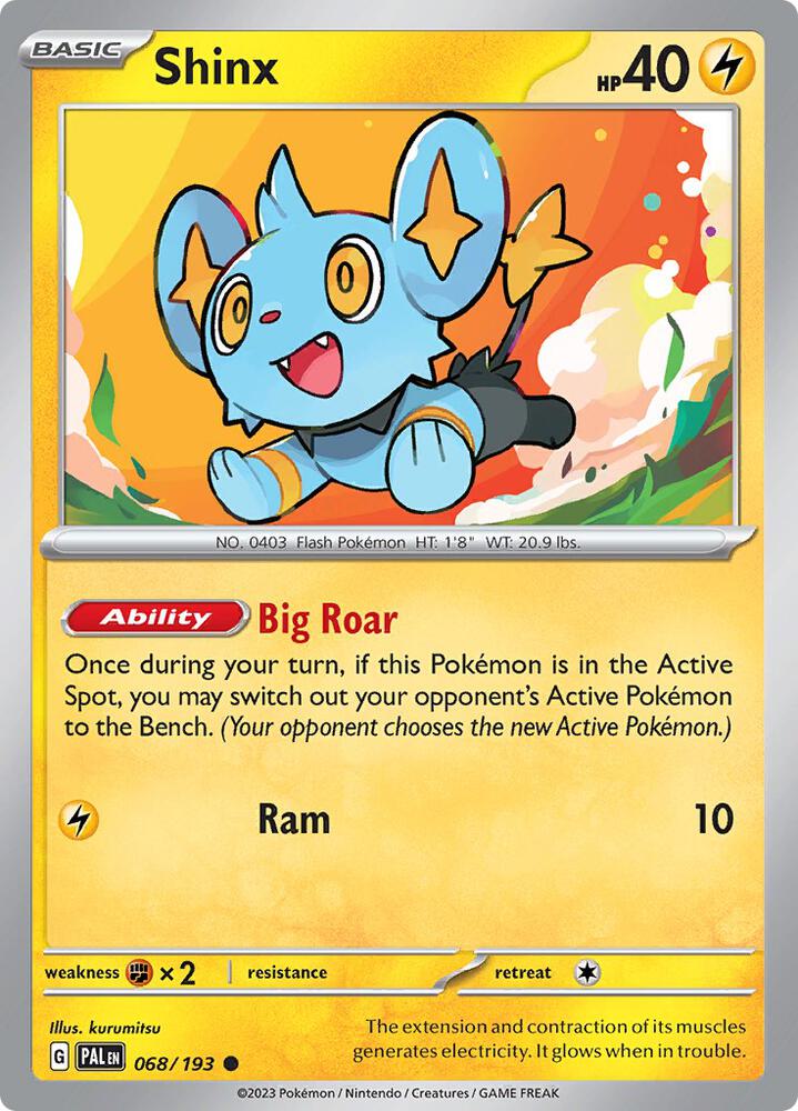 Pokemon Shinx 68/193 Paldea Evolved
