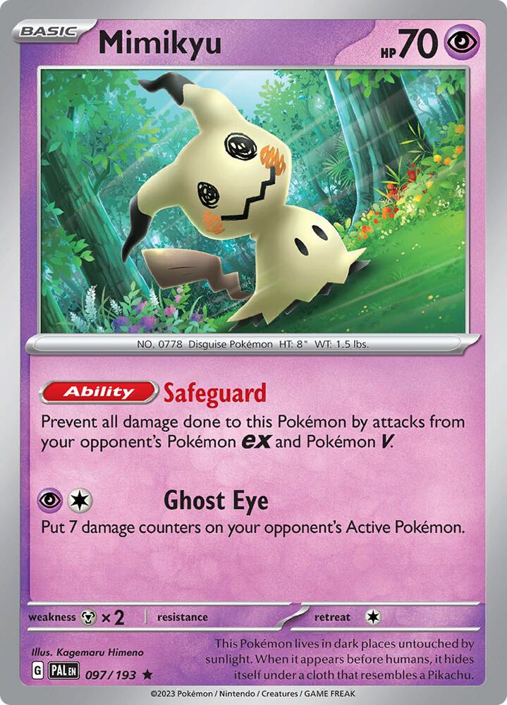Pokemon Mimikyu 97/193 Paldea Evolved