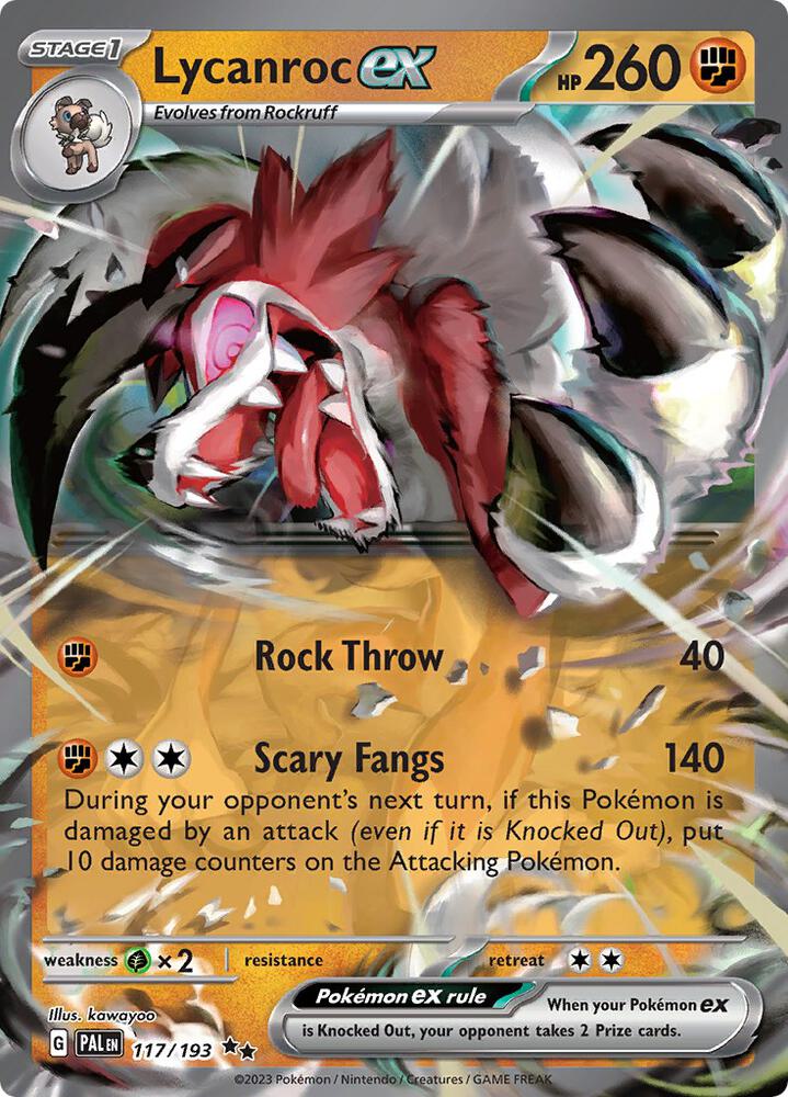 Pokemon Lycanroc ex 117/193 Paldea Evolved
