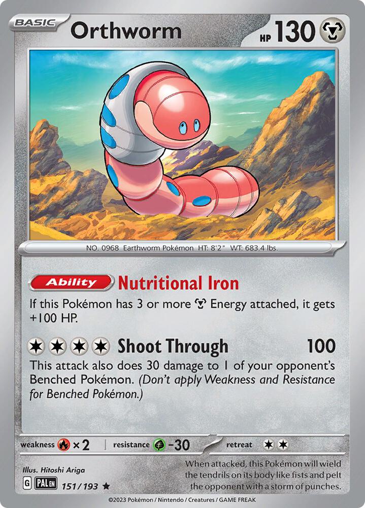 Pokemon Orthworm 151/193 Paldea Evolved