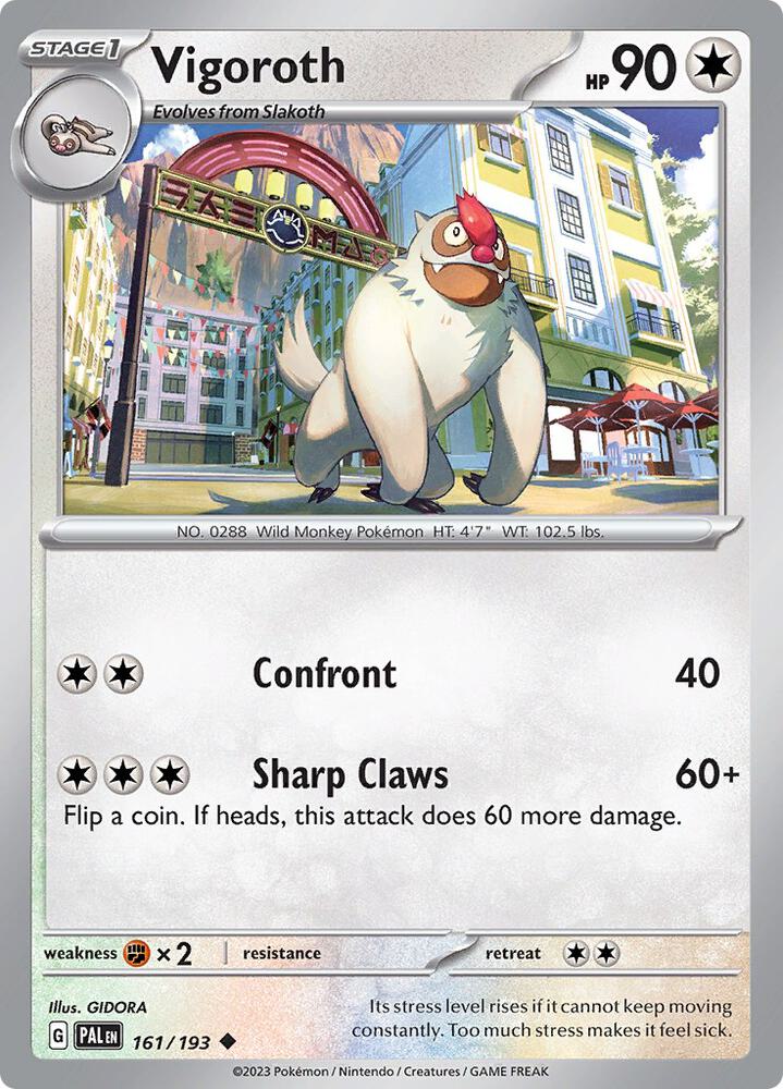 Pokemon Vigoroth 161/193 Paldea Evolved