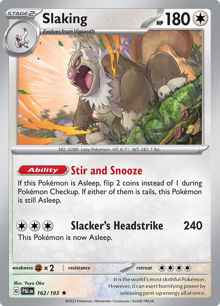 Pokemon Slaking 162/193 Paldea Evolved