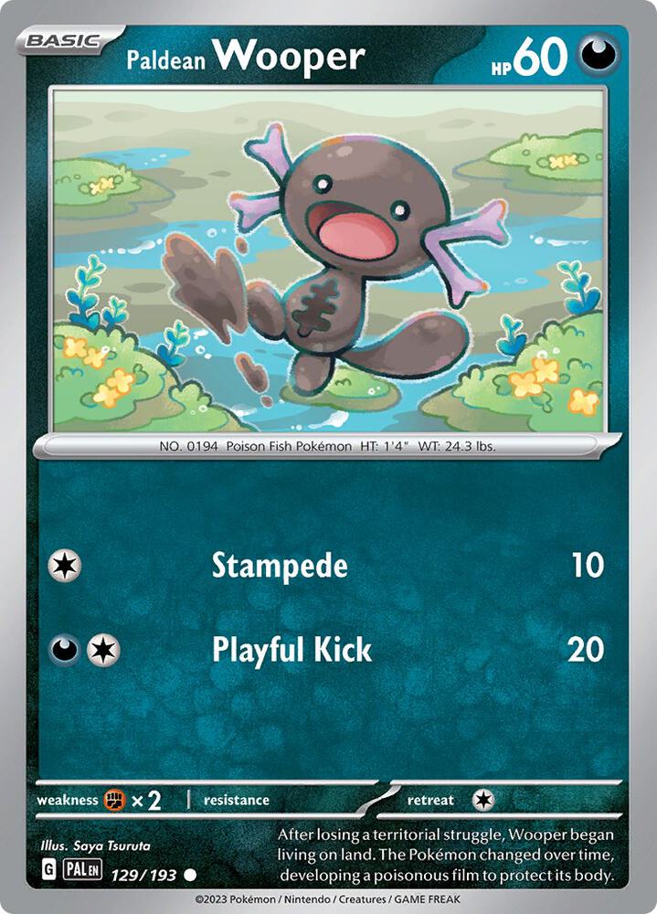 Pokemon Paldean Wooper 129/193 Paldea Evolved