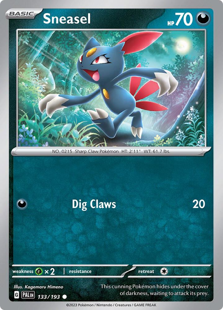 Pokemon Sneasel 133/193 Paldea Evolved