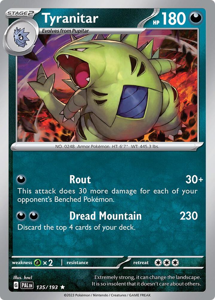 Pokemon Tyranitar 135/193 Paldea Evolved