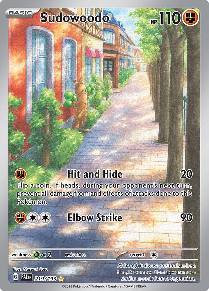 Pokemon Sudowoodo 219/193 Paldea Evolved
