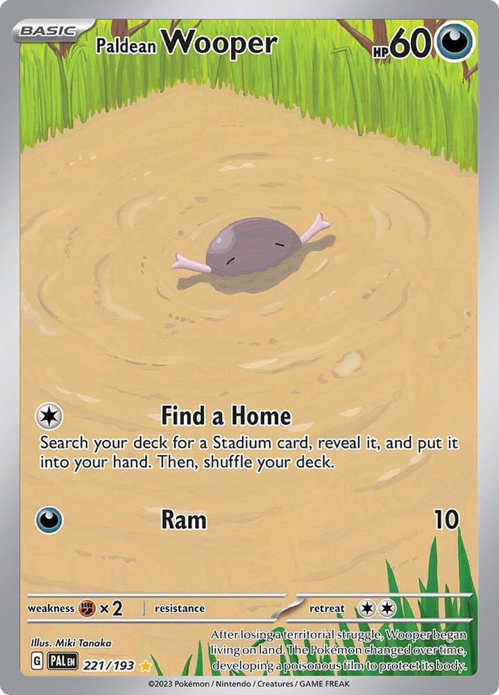 Pokemon Paldean Wooper 221/193 Paldea Evolved