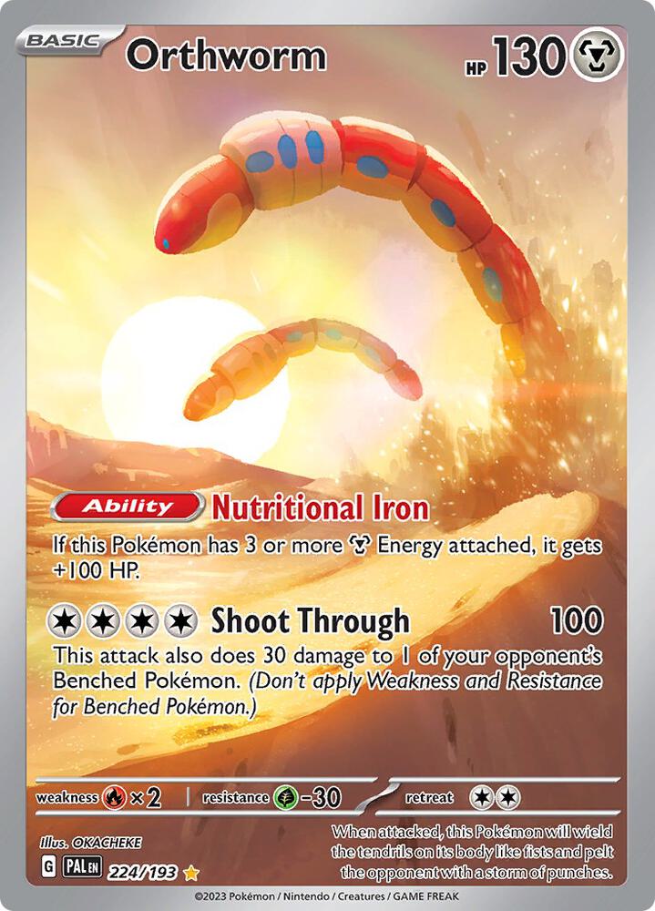 Pokemon Orthworm 224/193 Paldea Evolved