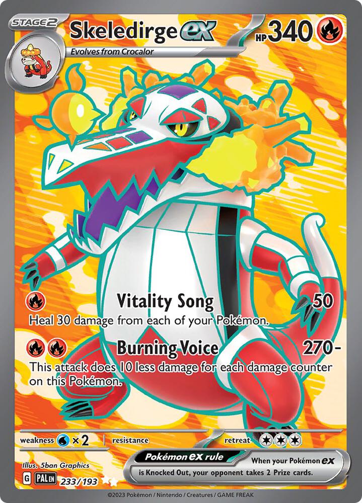 Pokemon Skeledirge ex 233/193 Paldea Evolved