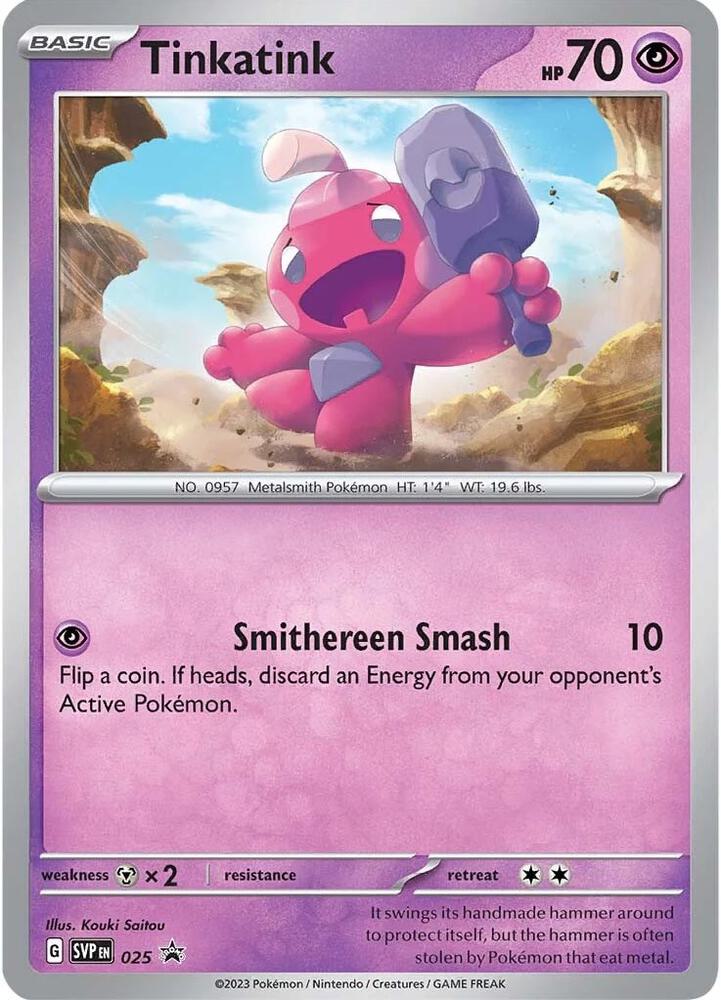 Pokemon Tinkatink 25 SVP Black Star Promos