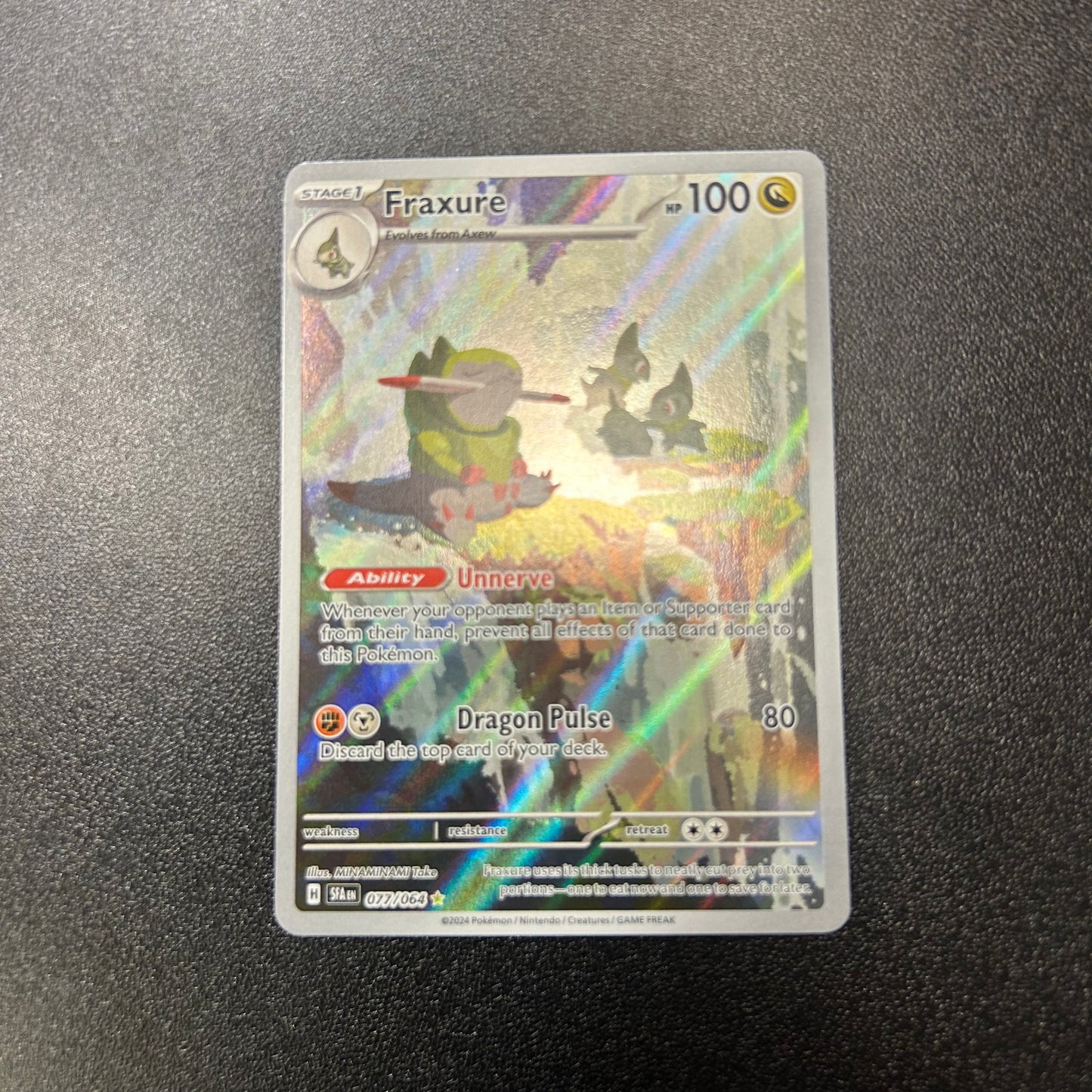 Pokemon TCG Fraxure Full Art 077/164 Shrouded Fable