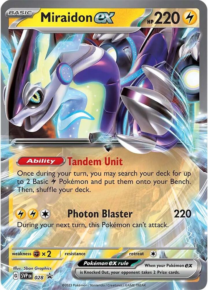 Pokemon Miraidon ex 28 SVP Black Star Promos