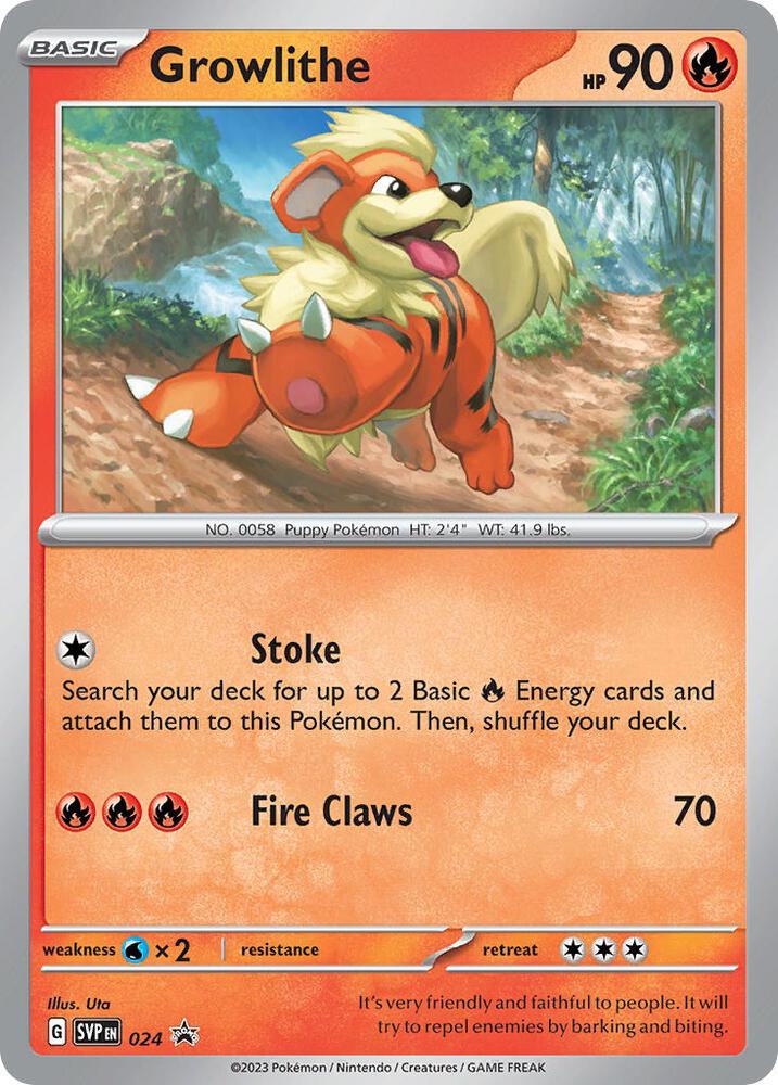 Pokemon Growlithe 24 SVP Black Star Promos