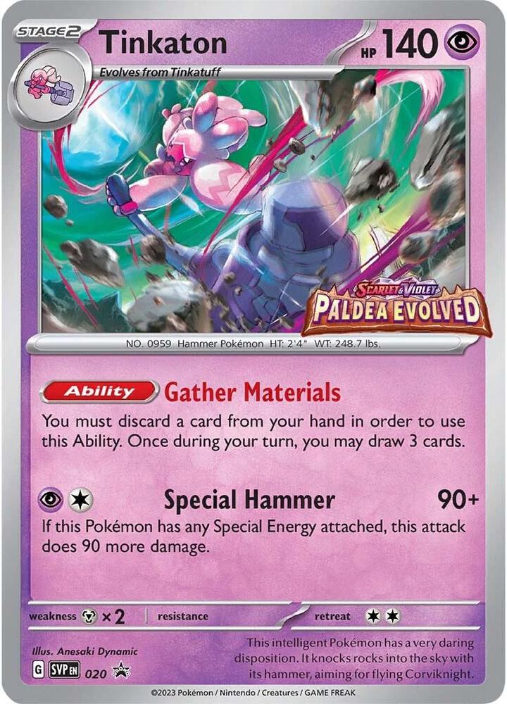 Pokemon Tinkaton 20 SVP Black Star Promos