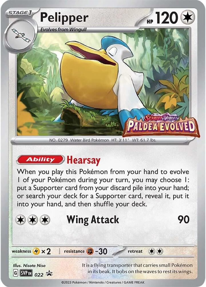 Pokemon Pelipper 22 SVP Black Star Promos