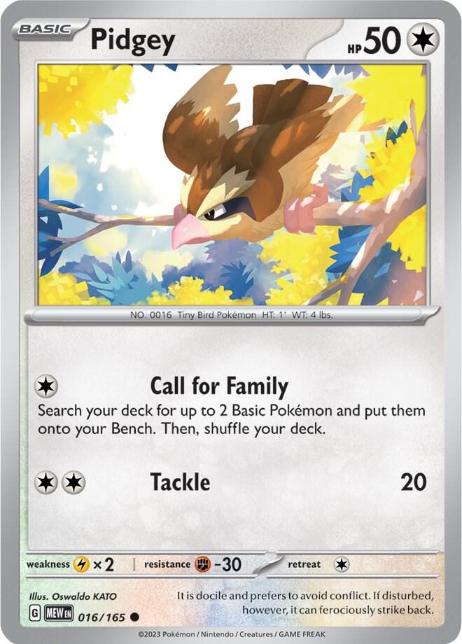 Pokemon Pidgey 16/165 151