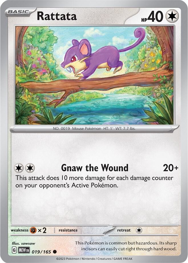 Pokemon Rattata 19/165 151