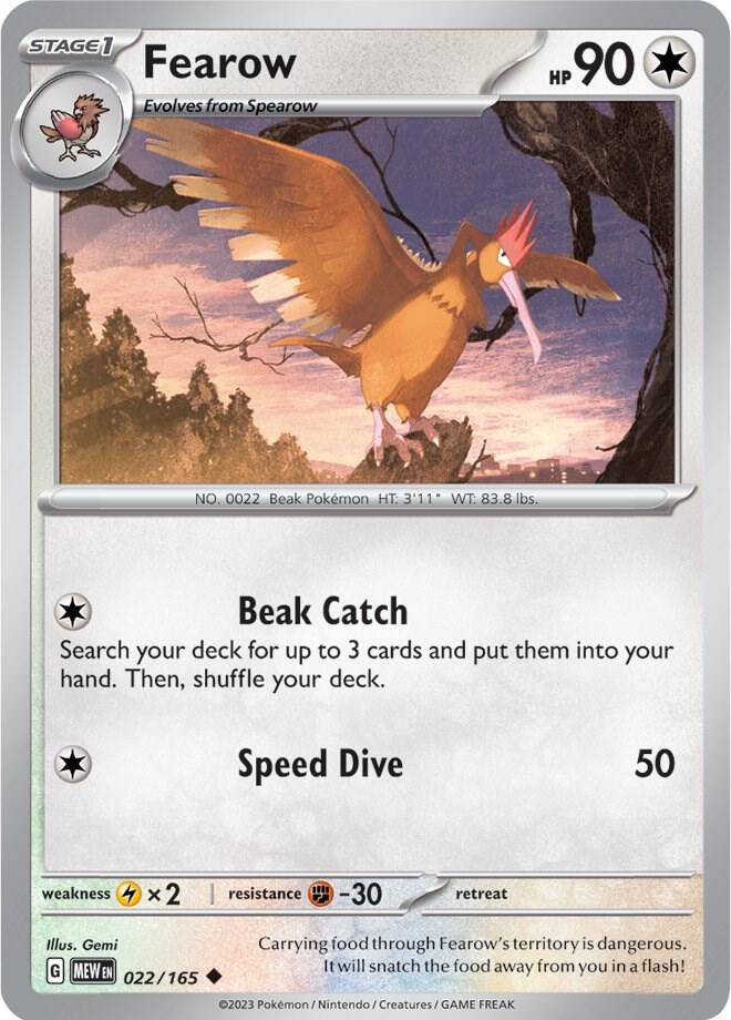 Pokemon Fearow 22/165 151