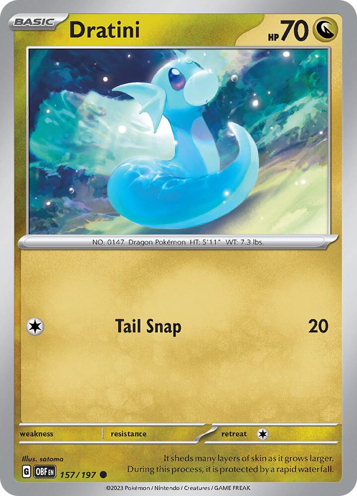 Pokemon Dratini 157/197 Obsidian Flames
