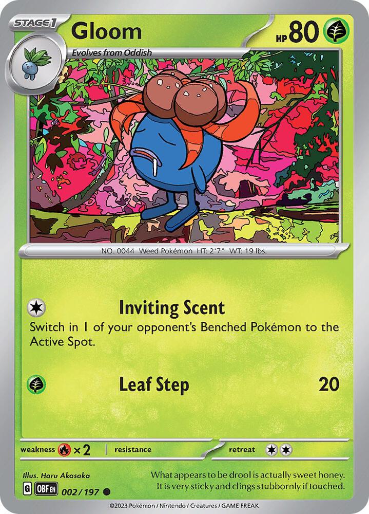 Pokemon Gloom 2/197 Obsidian Flames