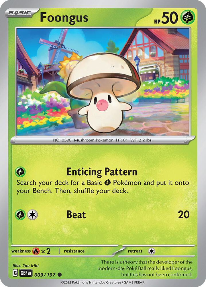 Pokemon Foongus 9/197 Obsidian Flames