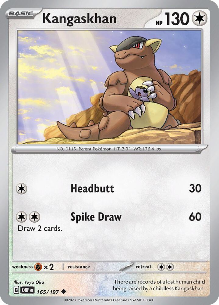 Pokemon Kangaskhan 165/197 Obsidian Flames