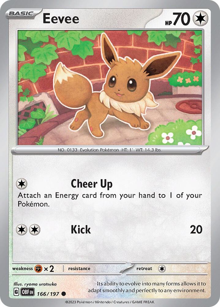 Pokemon Eevee 166/197 Obsidian Flames