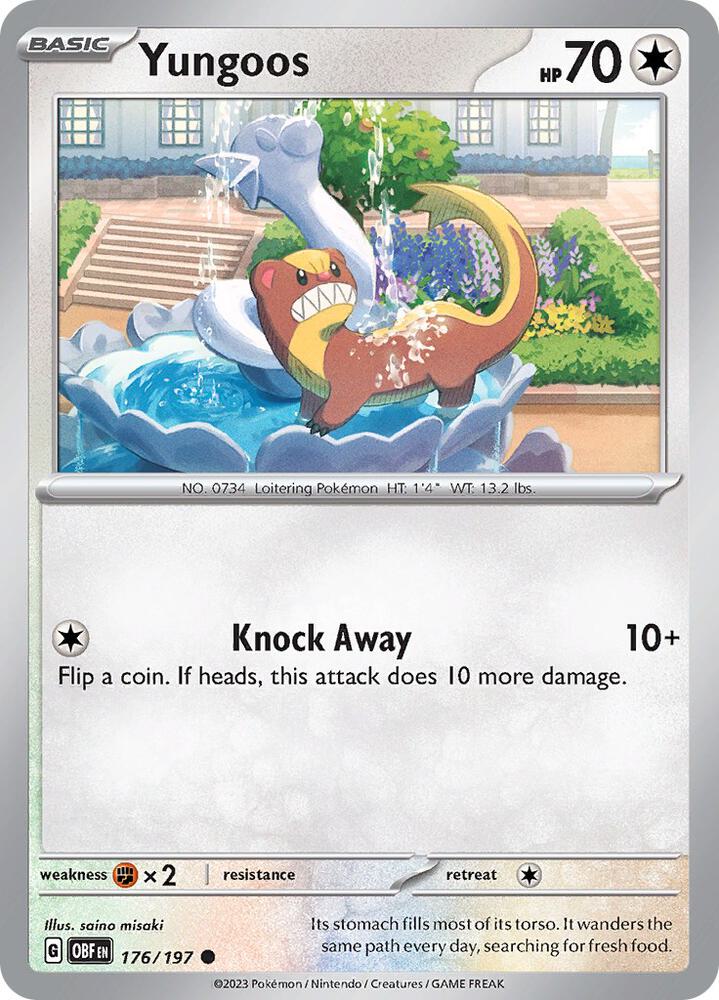 Pokemon Yungoos 176/197 Obsidian Flames