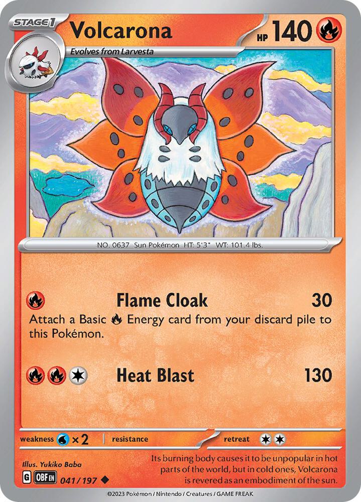 Pokemon Volcarona 41/197 Obsidian Flames