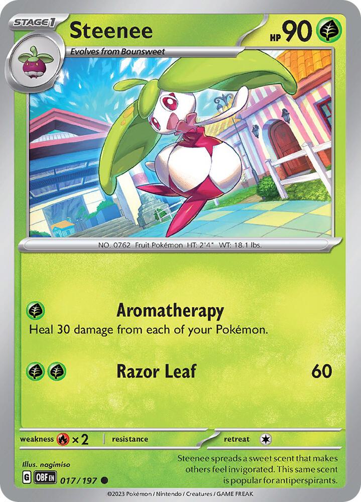 Pokemon Steenee 17/197 Obsidian Flames
