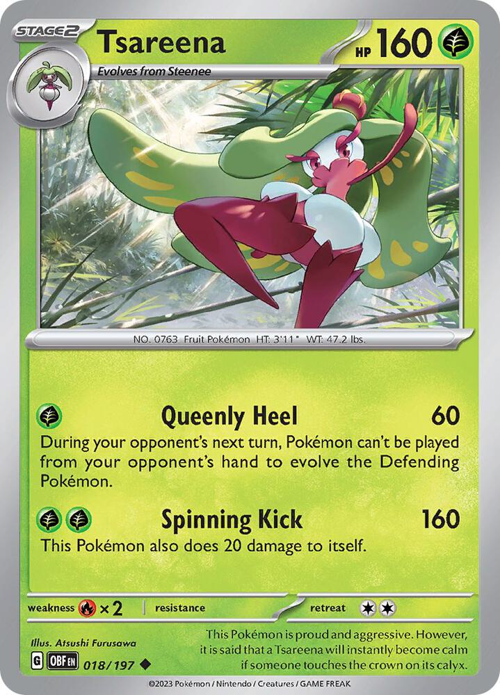 Pokemon Tsareena 18/197 Obsidian Flames