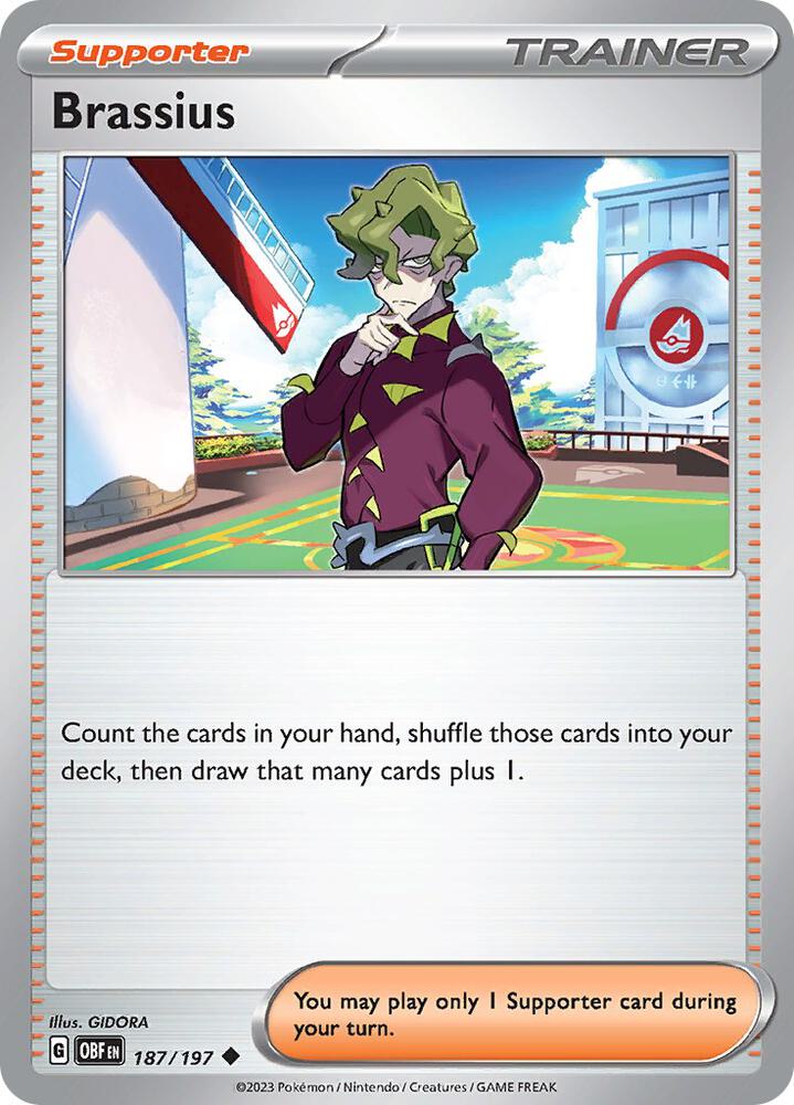 Pokemon Brassius 187/197 Obsidian Flames