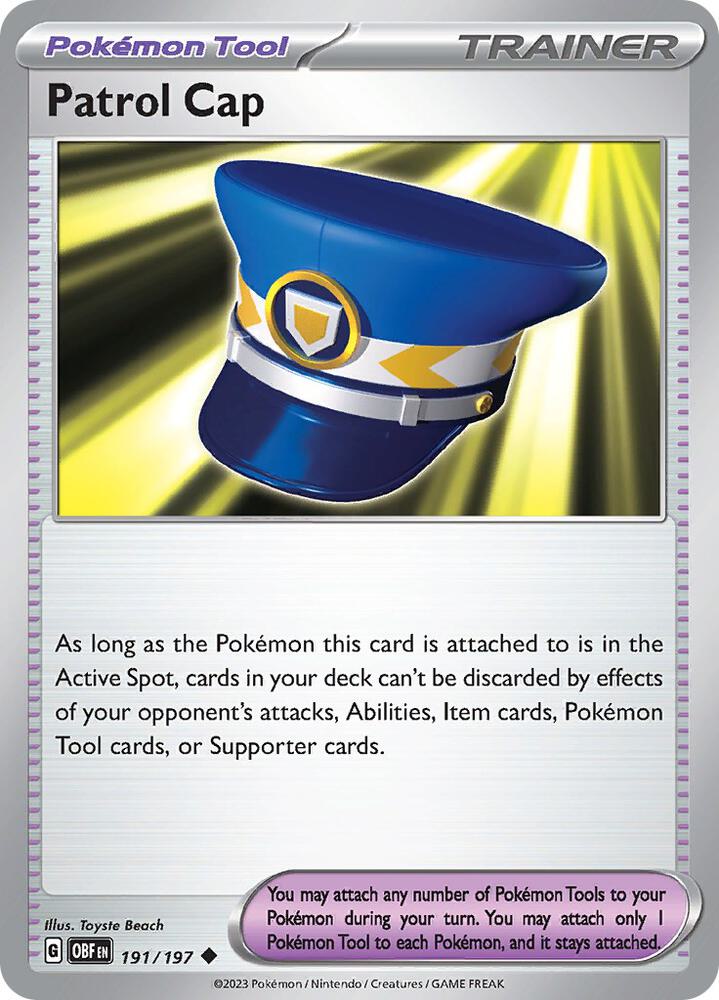 Pokemon Patrol Cap 191/197 Obsidian Flames