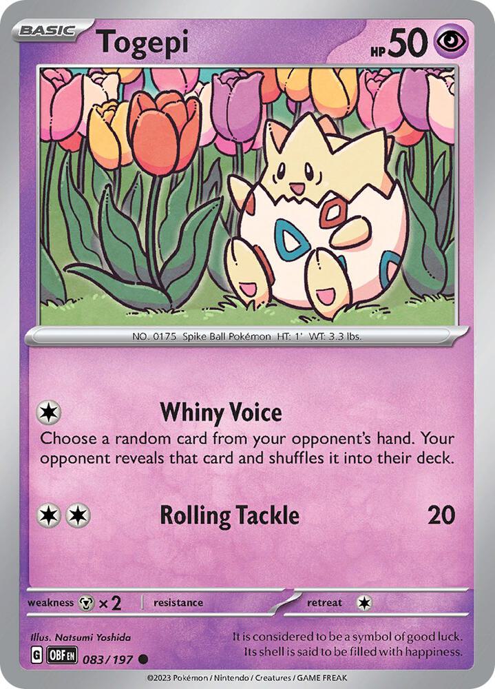 Pokemon Togepi 83/197 Obsidian Flames