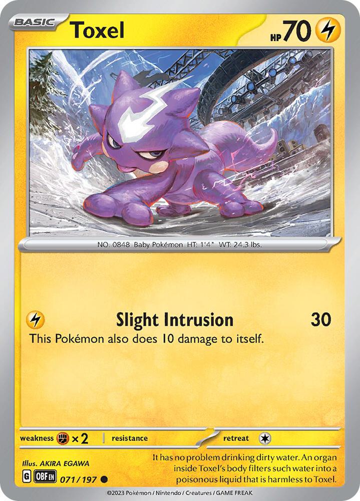 Pokemon Toxel 71/197 Obsidian Flames