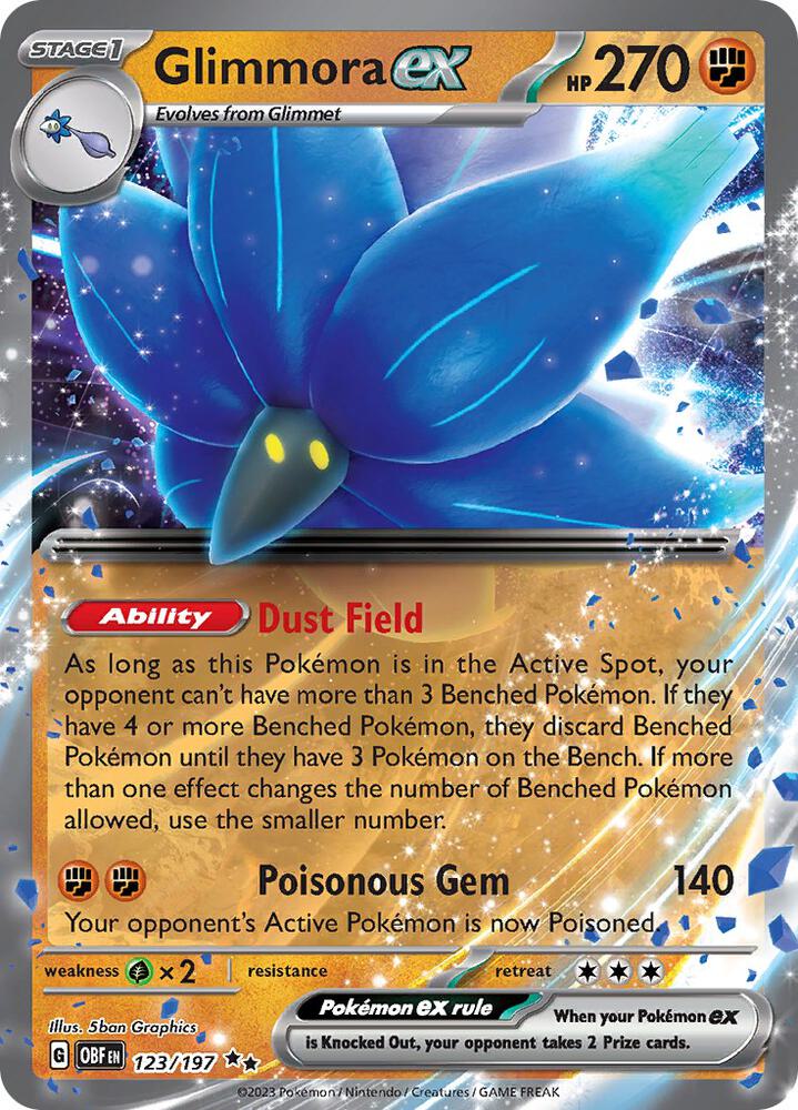 Pokemon Glimmora ex 123/197 Obsidian Flames
