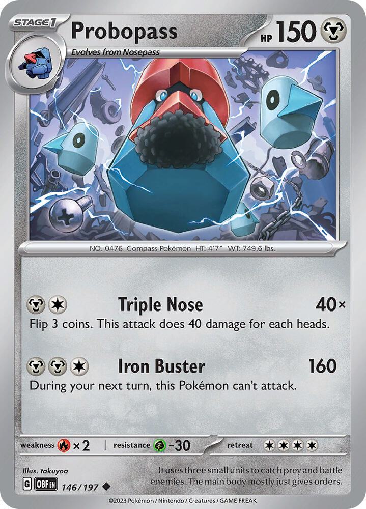 Pokemon Probopass 146/197 Obsidian Flames