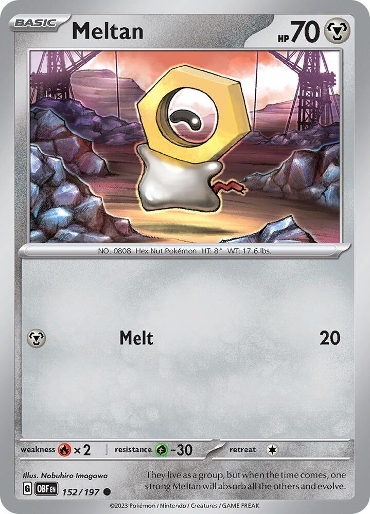 Pokemon Meltan 152/197 Obsidian Flames