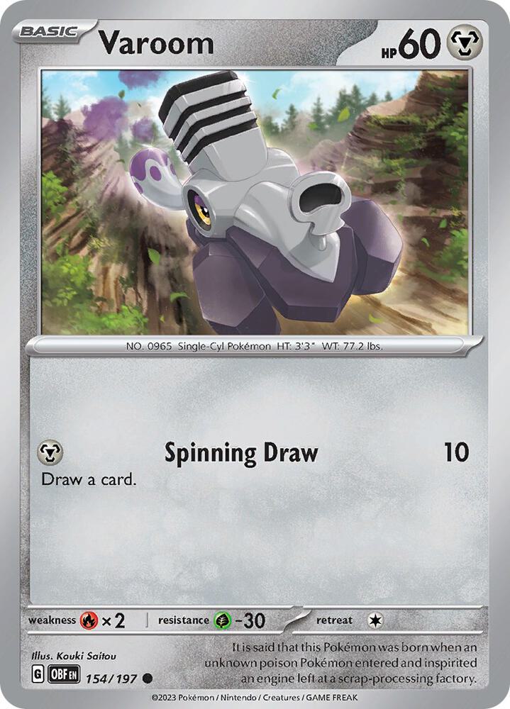 Pokemon Varoom 154/197 Obsidian Flames