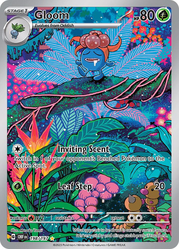 Pokemon Gloom 198/197 Obsidian Flames