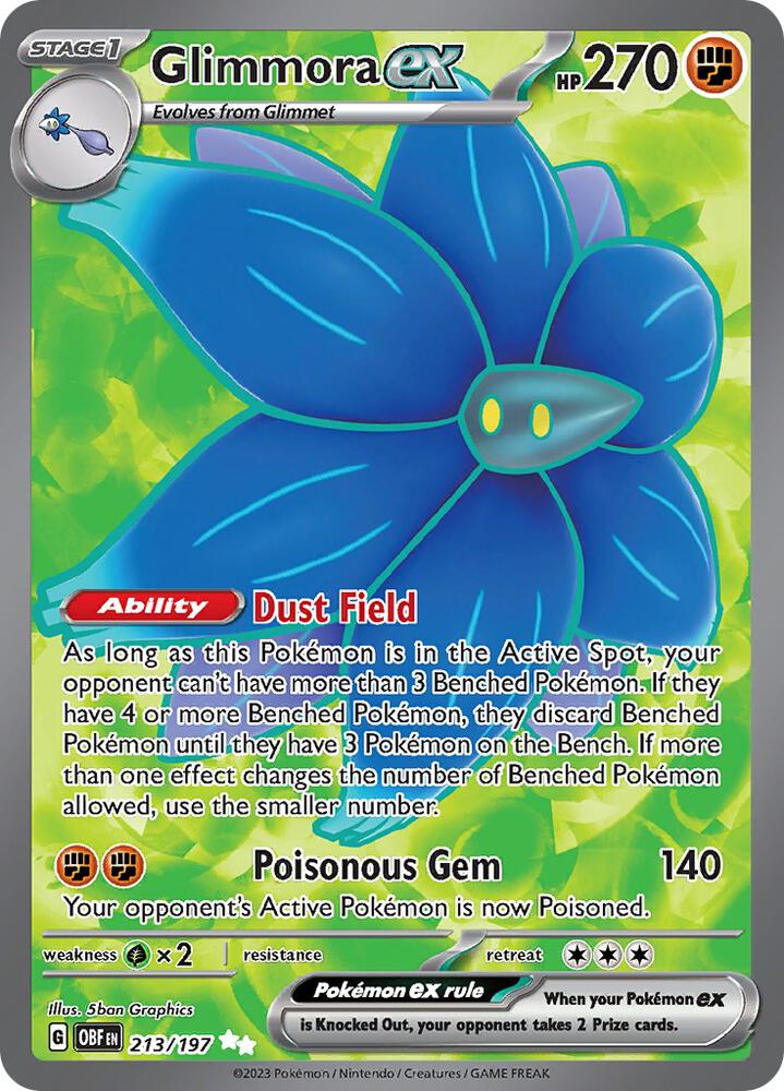 Pokemon Glimmora ex 213/197 Obsidian Flames