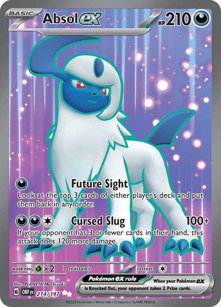 Pokemon Absol ex 214/197 Obsidian Flames