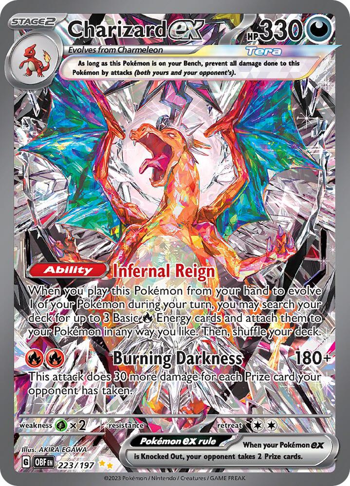 Pokemon Charizard ex 223/197 Obsidian Flames