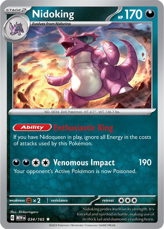 Pokemon Nidoking 34/165 151